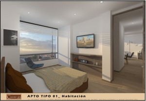 Render Alcoba Principal Tipo 1           