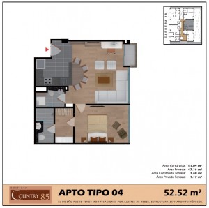 Apartamento Tipo 4 una alcoba 