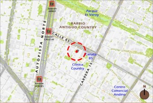 Mapa de ubicación Proyecto Country 85           